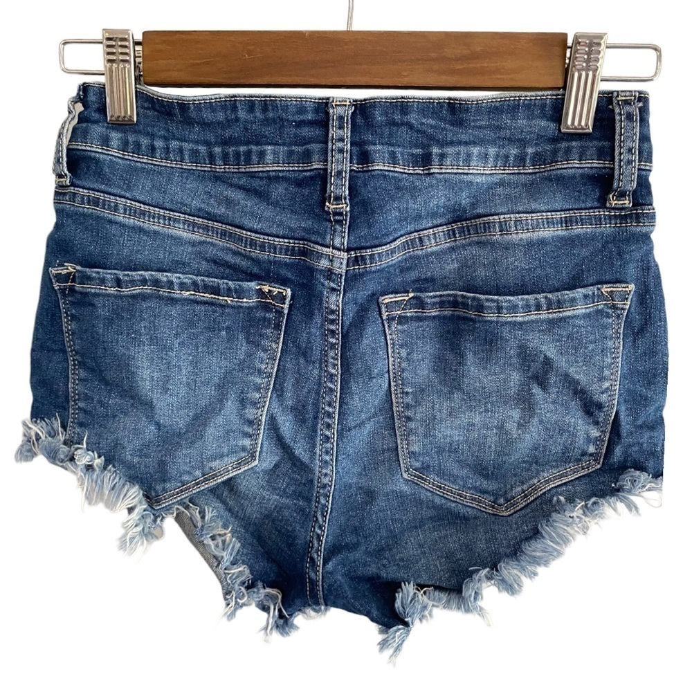 Kancan Womens Jean Shorts Size 5 Cutoff Distressed Denim - Picture 2 of 8